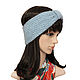 Order Headband Turban Turban, knitted womens Grey. Space Cat Knitting. Livemaster. . Bandage Фото №3