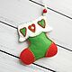 Christmas tree toy in the shape of a boot, Christmas decorations, Mozhaisk,  Фото №1