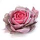 Order FABRIC FLOWERS. Chiffon rose brooch ' Andromeda'. fioridellavita. Livemaster. . Brooches Фото №3