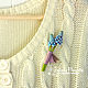 Brooch with Muscari 'Versailles nymph'. Brooches. Sakura Flowers. Online shopping on My Livemaster.  Фото №2