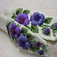 Mittens with embroidery 'Lilac flower'. Mittens. Marina Mishina. Online shopping on My Livemaster.  Фото №2