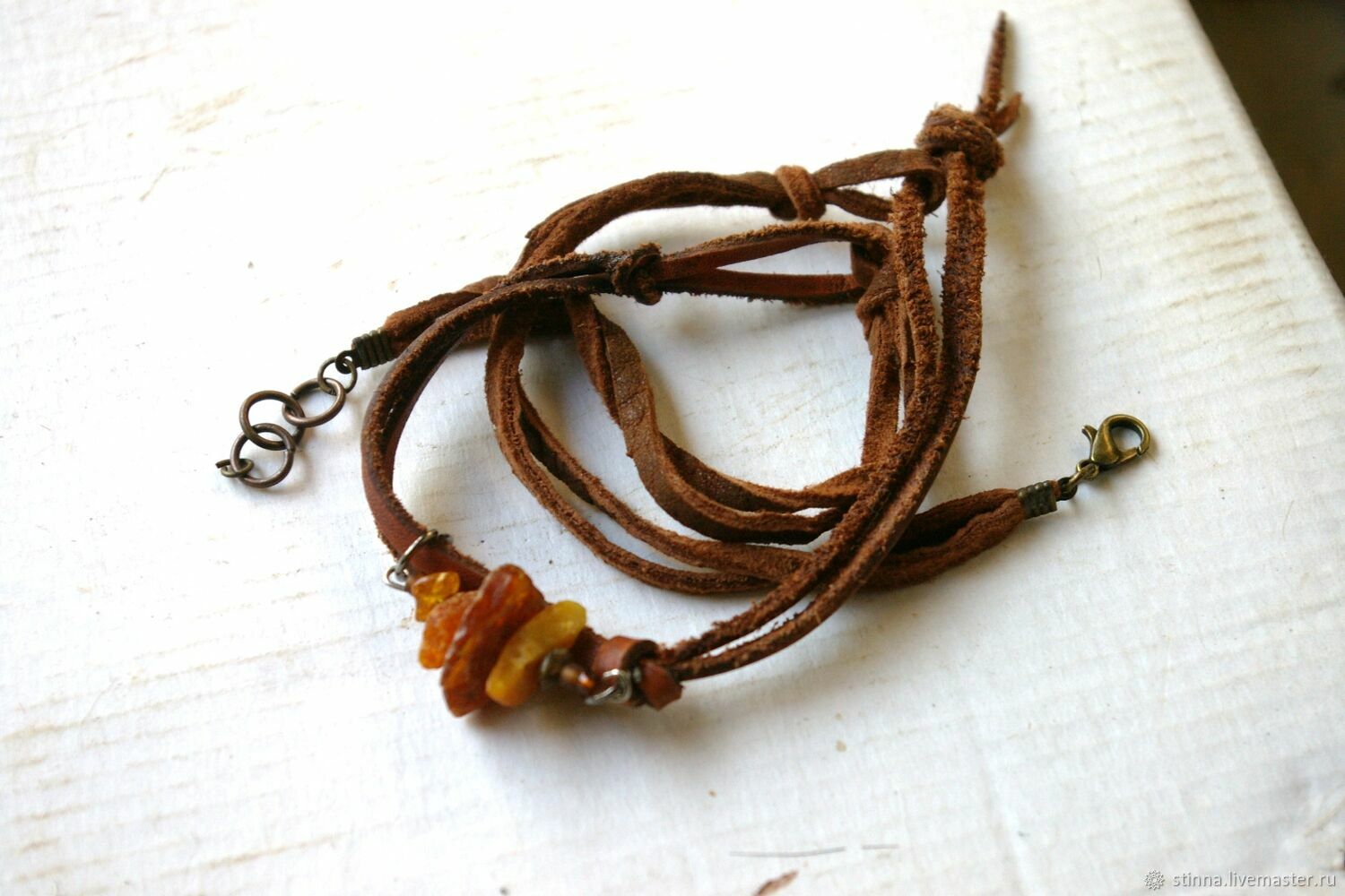 Necklace-bracelet-winding with amber 'Healing', Necklace, Chernomorskoe,  Фото №1