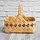 A basket woven from birch bark with a picture. Gift basket wicker. Basket. BirchStyle. Online shopping on My Livemaster.  Фото №2