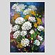 Oil painting on hardboard White flowers, Pictures, Petrozavodsk,  Фото №1