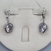 Украшения handmade. Livemaster - original item Silver earrings with cubic Zirconia. Handmade.
