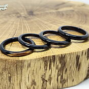 Украшения handmade. Livemaster - original item 15 r-r Thin ring Black agate (tkcha15). Handmade.