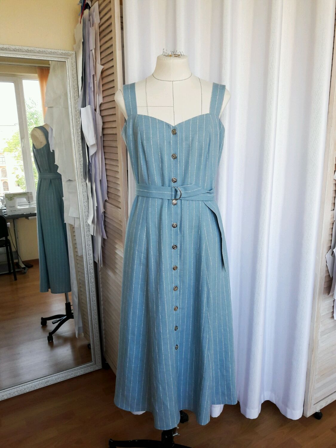 Сарафан из льна "Мирелла" – заказать на Ярмарке Мастеров – IZFUBRU ...