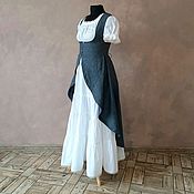 Одежда handmade. Livemaster - original item Linen sundress with busk closure and lacing. Handmade.