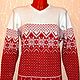 Knitted jumper with reindeer and Norwegian ornament. Sweaters. SweaterOK. Online shopping on My Livemaster.  Фото №2