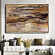 Huge Stylish golden abstraction. Painting with gold. Pictures. Zabaikalie. Online shopping on My Livemaster.  Фото №2