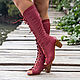 Women summer boots genuine perforated leather. High Boots. KolibriLeather. Online shopping on My Livemaster.  Фото №2