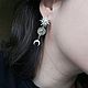 Заказать Серьги "Солнце и Луна" с пушинками одуванчика. MoranaJewelrYкрашения с цветами Санкт-Петербург. Ярмарка Мастеров. . Серьги классические Фото №3
