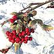 A sprig of elegant mountain ash made of leather, Flowers, Moscow,  Фото №1