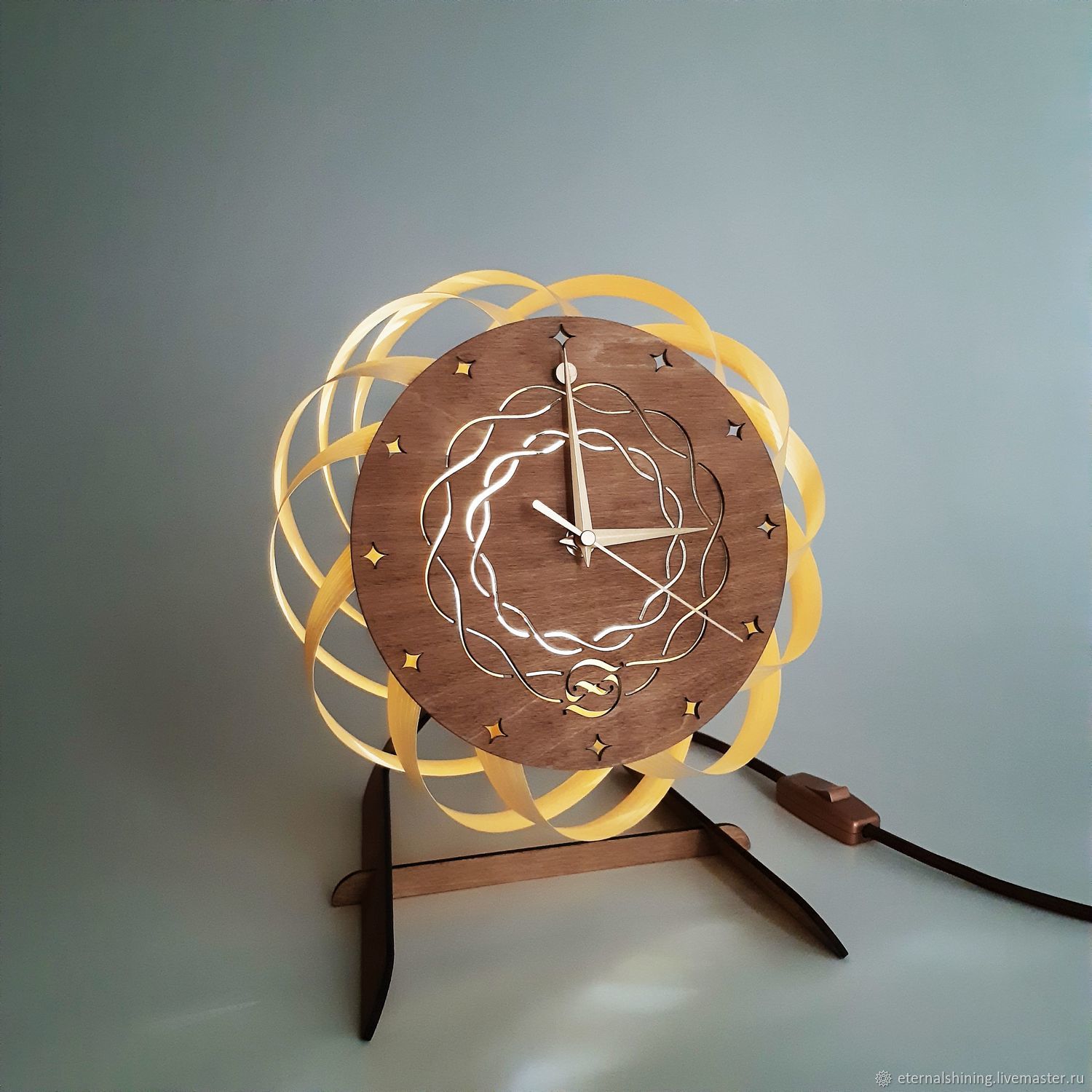 Настольные часы с подсветкой Shine of Time (Сияние Времени) – заказать ...
