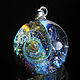 Pendant ball galaxy Extraterrestrial. Lampwork Glass Universe Space, Pendants, Moscow,  Фото №1