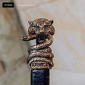 Украшения handmade. Livemaster - original item Tiger Bracelet | Bronze | Smooth Leather. Handmade.