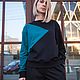 Комбинированный свитшот "треугольник". Свитшоты. Alena Vishnyakova. Ярмарка Мастеров.  Фото №5