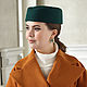 Hat-forage cap Elegance. Color dark green. Hats1. Exclusive HATS. LANA ANISIMOVA.. My Livemaster. Фото №6