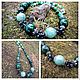 Green necklace made of jade and agate, decoration made of natural stones. Necklace. Treasures Of Aphrodite. My Livemaster. Фото №6