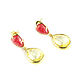 Jade Earrings, Bright yellow earrings, Red earrings, Earrings, Moscow,  Фото №1