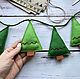 Christmas garland of felt Christmas Trees. Fairy lights. Kiri Decor. Online shopping on My Livemaster.  Фото №2