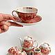 Services: Coral peonies. Tea & Coffee Sets. ArtFlera (artflera). My Livemaster. Фото №4