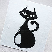 Материалы для творчества handmade. Livemaster - original item Felt pattern for a black Cat brooch. Handmade.