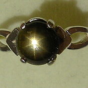 Украшения handmade. Livemaster - original item Sapphire with 6-ray Star Natural 1.65 carat Ring 925 Silver. Handmade.