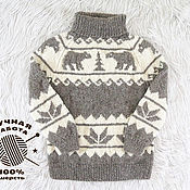 Мужская одежда handmade. Livemaster - original item Sweater ornament from 100% sheep wool (No. №495). Handmade.