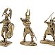 Soldiers figurines, Vikings, brass, 7-8 cm, Figurine, Moscow,  Фото №1