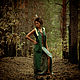 Order Green Jacquard Linen Vest with Applique «Forest Owl». mongolia. Livemaster. . Vests Фото №3