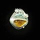 Заказать  Кольцо "Отпечаток утра".Рутиловый кварц,цитрин. Олег О (buffsilverart). Ярмарка Мастеров. . Кольца Фото №3