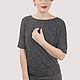 Grey melange t-shirt with a little down. Jumpers. Yana Levashova Fashion. Online shopping on My Livemaster.  Фото №2