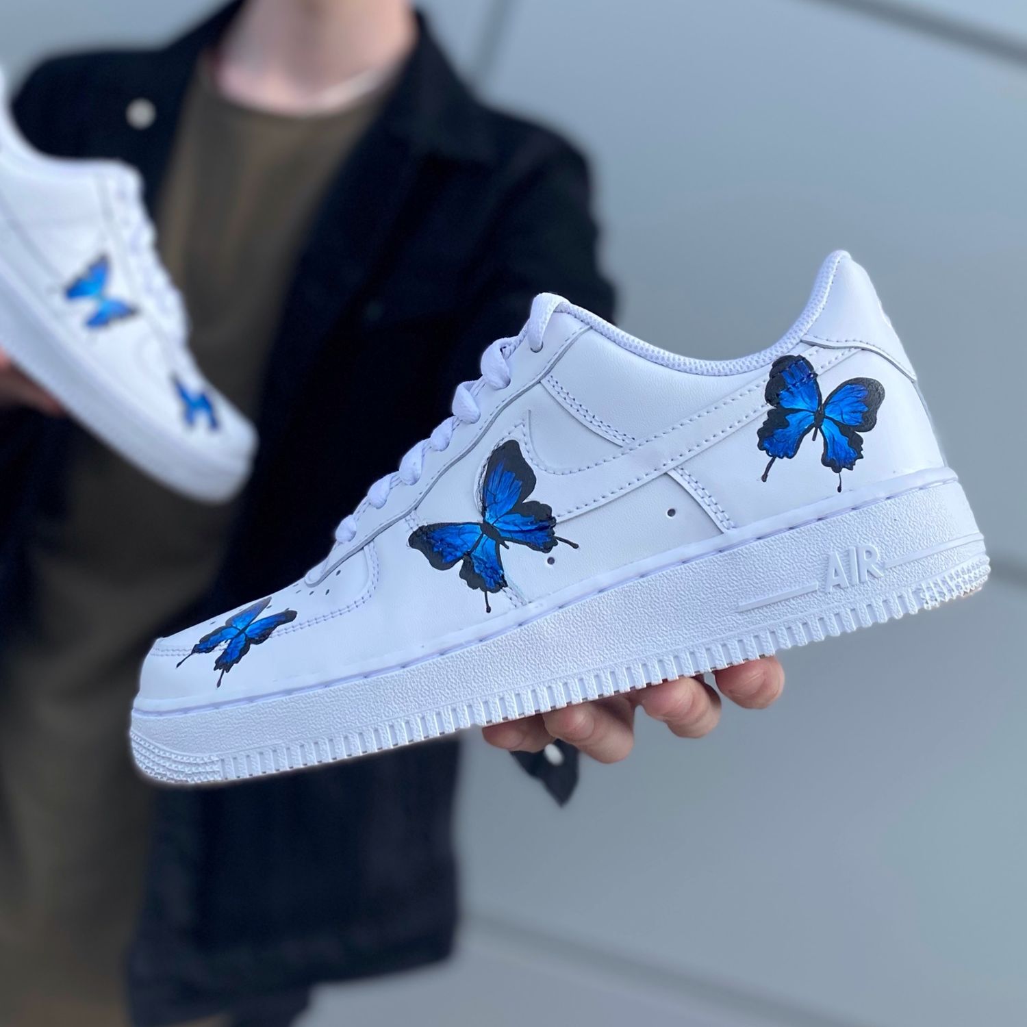 Кроссовки с рисунком. Кастом. Nike Air Force Custom Butterfly в  интернет-магазине на Ярмарке Мастеров | Кроссовки, Минск - доставка по  России. Товар продан.