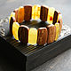 Bracelet made of wood and natural Baltic amber. Bead bracelet. Ambering Store. Online shopping on My Livemaster.  Фото №2