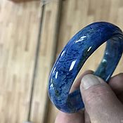 Braided bracelet: blue jade bracelet in silver (dianide)
