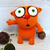Куклы и игрушки handmade. Livemaster - original item He first started! Soft toy red cat Vasya Lozhkina. Handmade.