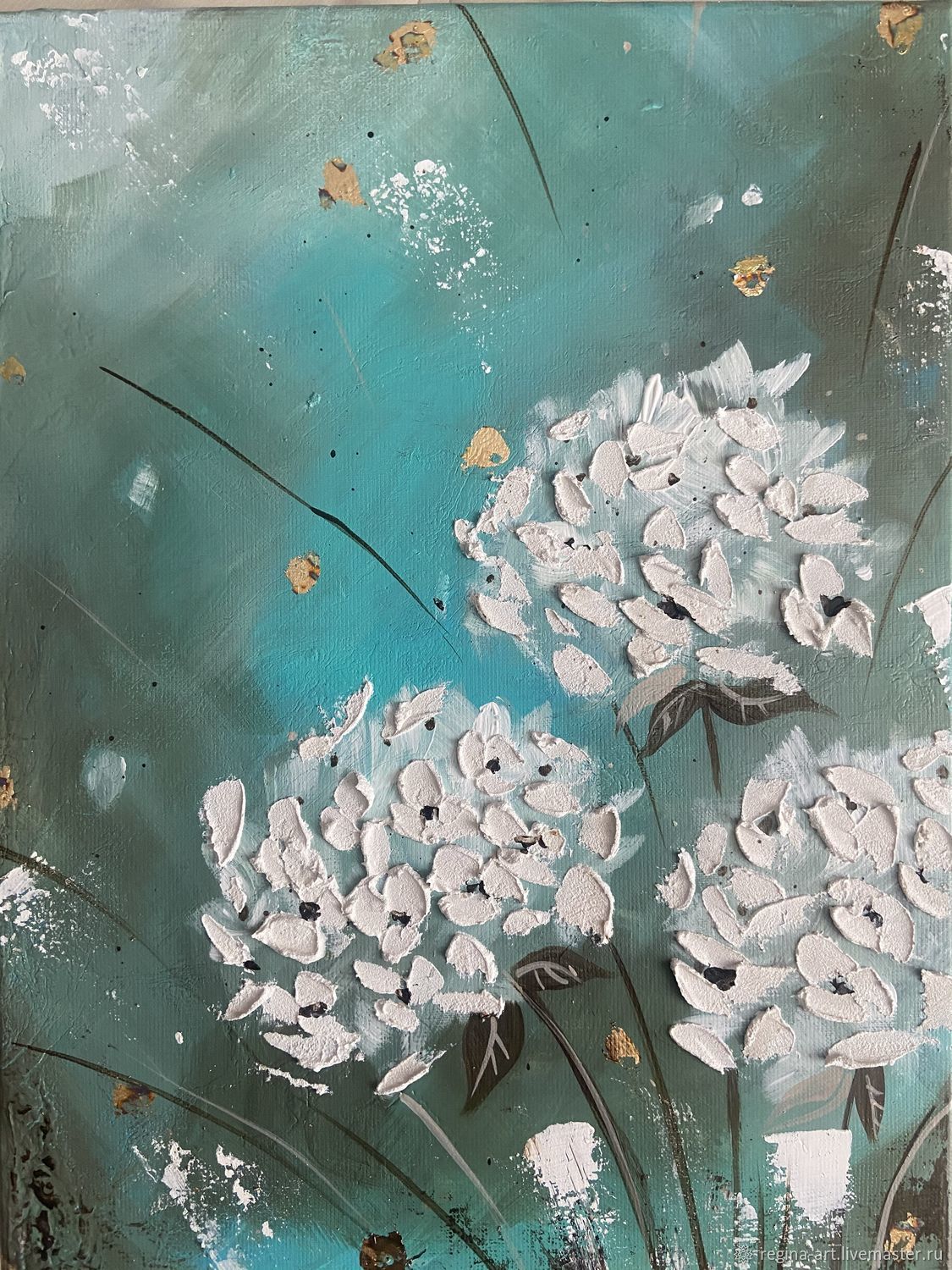 Картина  Белые цветы гортензии, Картины, Кемерово,  Фото №1