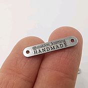 Материалы для творчества handmade. Livemaster - original item Metal tags 25x5 mm with logo engraving. Handmade.