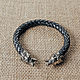 Leather bracelet 'Sly fox' made of nickel silver, Braided bracelet, Krasnodar,  Фото №1