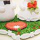 Фигурки на торт (топпер) "Зайчики на полянке". Декор торта. Анастасия WeddingCraft. Ярмарка Мастеров.  Фото №4