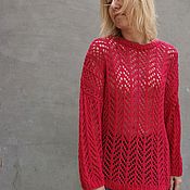 Одежда handmade. Livemaster - original item 100% silk sweater with long sleeves. Handmade.