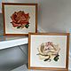 Embroidery 'Delicate roses', handmade, Holland, Vintage interior, Arnhem,  Фото №1