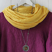 Аксессуары handmade. Livemaster - original item Yellow cotton scarf-handkerchief. Handmade.