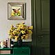 Картина маслом на холсте с бабочкой на цветке. Картины. Картины Лары Керан. Ярмарка Мастеров.  Фото №4