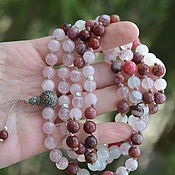 Фен-шуй и эзотерика handmade. Livemaster - original item Mala`s personal rosary with a lotus made of silver, 108 beads for mantras. Handmade.