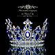 Тиара-корона для волос «Синяя птица»  в стиле D & G. Диадемы. Girandole. Ярмарка Мастеров.  Фото №4