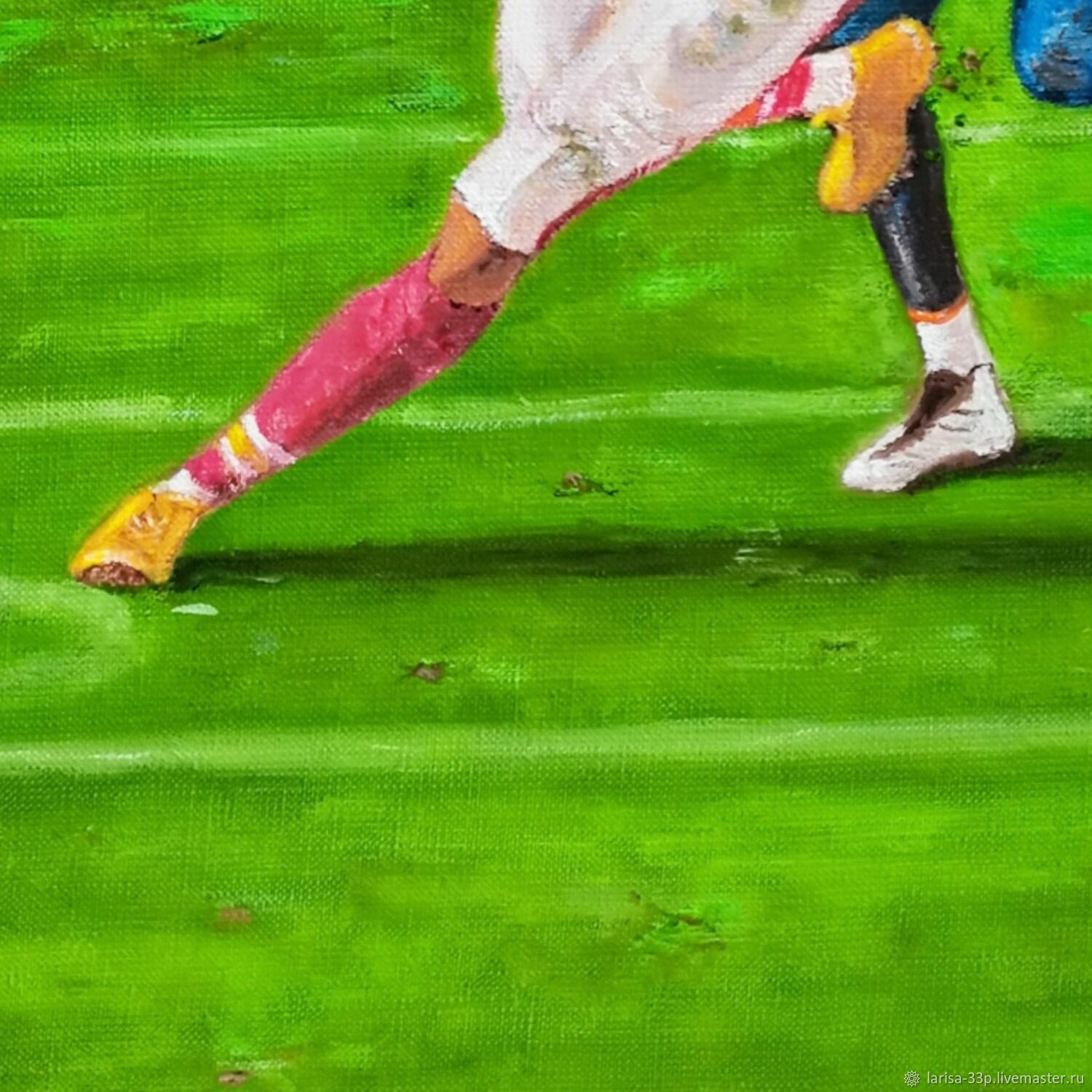 Картина спорта маслом Игра в футбол, холст в интернет-магазине Ярмарка ...