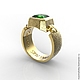 Ring 'Clover luck' gold 585, emerald. Ring. Jewelry Laboratory Alter Ego. My Livemaster. Фото №6