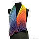 Knitted colorful wool scarf 'Geometry of joy', Scarves, Moscow,  Фото №1